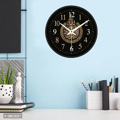 Dzirezone Analog 26 cm X 26 cm Wall Clock  (Black, With Glass, Standard)-thumb3