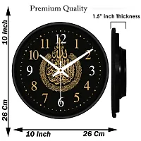Dzirezone Analog 26 cm X 26 cm Wall Clock  (Black, With Glass, Standard)-thumb3