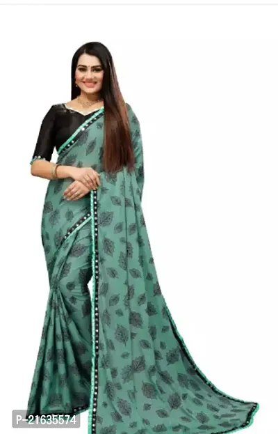 Fancy Imported Saree with Blouse Piece for Women-thumb0