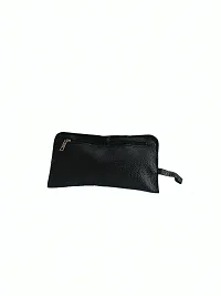 Pack of 4 stylish women's Black PU leather handbag shoulder bag with long strap ( Bucket Bag+ Sling Bag+ Ladies Purse+ Card Holder)-thumb3
