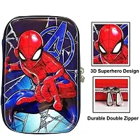 Spider Embossed Pouch Large Capacity Hardtop EVA Jumbo Pencil Case Super Hero Pouch for School Kids/Teenagers, Multicolor-thumb2