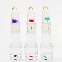 3 pieces Waterproof Flower Lipstick Jelly  Transparent Lipstick (Random Color Flower)-thumb2