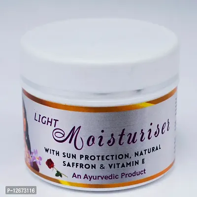 Light moisturizer: With Sun protection , saffron, jojoba oil  vitamin E