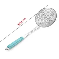 Puthak Multi Functional Deep Fry Oil Strainer for Kitchen,Puri Jhara Strainer Long Handle (Pack of 1)-thumb1