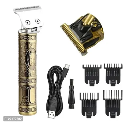 LA WISH Waterproof Vintage T9 Professional Metal Hair Cutting Machine Ni Trimmer 60 min Runtime 3 Length Settingsnbsp;nbsp;(Gold)-thumb0