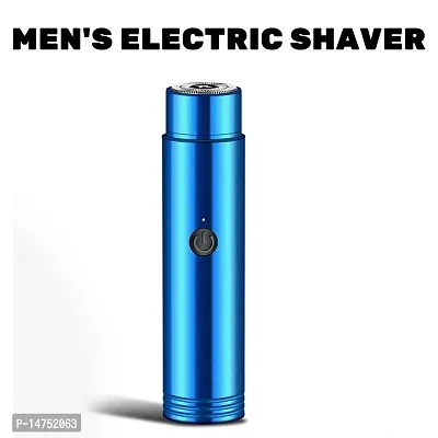 NEW Modern Mini Portable Electric Shaver for Men and Women Portable Electric Shaver Washable USB Beard Shaver and Trimmer for face, under Arms Shaving Wet and Dry Use. (BLUE) COLOUR TRIMMER
