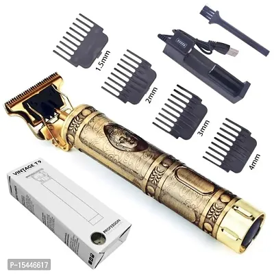 Professional Golden t99 Trimmer Haircut Grooming Kit Metal Body Rechargeable 42 Trimmer 10 min Runtime 4 Length Settings  (Gold)-thumb4