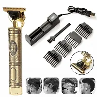 Professional Golden t99 Trimmer Haircut Grooming Kit Metal Body Rechargeable 42 Trimmer 10 min Runtime 4 Length Settings  (Gold)-thumb2