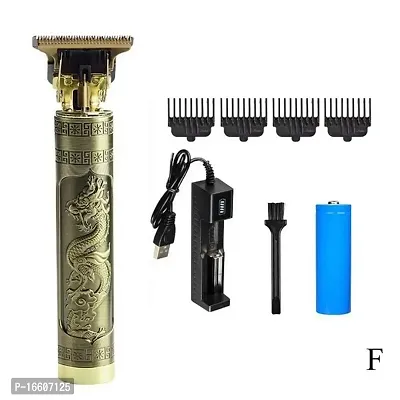 Maxtop Golden Buddha Trimmer Classic Trimmer For Men Metal Body T Shape Buddha Style For Haircut Shave Trimmer 120 Min Runtime 4 Length Settings Steel Hair Removal Trimmers