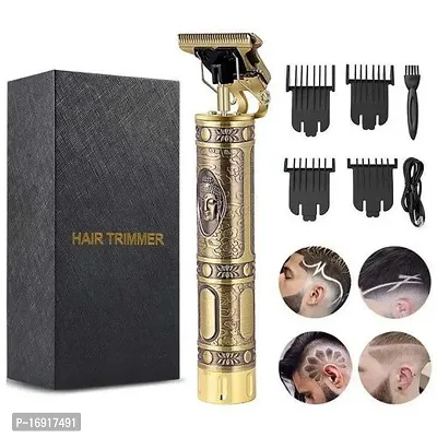 Hair Trimmer For Men, Professional Hair Clipper, Adjustable Blade Clipper, Hair Trimmer and Shaver,Retro Oil Head Close Cut Precise hair Trimming Machine (Golden)-thumb5