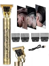 AK SMART Hair Trimor Men, Retro Oil Head Close Cut Trimming Machine, 1200 mah battery (GOLDEN\) mer For Men Buddha Style Trimmer, Professional Hair Clipper, Adjustable Blade Clipper, Shaver F-thumb2