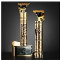 Buddha Maxtop Golden Vintage Trimmer For Men Buddha Style Trimmer Professional Hair Clipper Adjustable Blade Clipper Shaver For Men Retro Oil Head Close Cut Trimming Machine 1200 Mah Battery Hair Removal-thumb1
