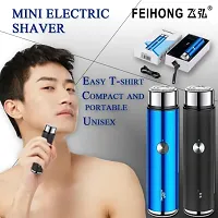 AT-528 Rechargble Cordless Hair Trimmer | Beard Trimmer | Shaving Machine | Runtime: 30 Min | 4 Length Combs (Blue)-thumb1