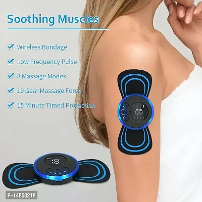 Mini Massage Machine mini massager portable rechargeable full body massager for pain relief with 8 Mode Ems neck cervical massager (Body Massager) (VIB-MASS)-thumb4