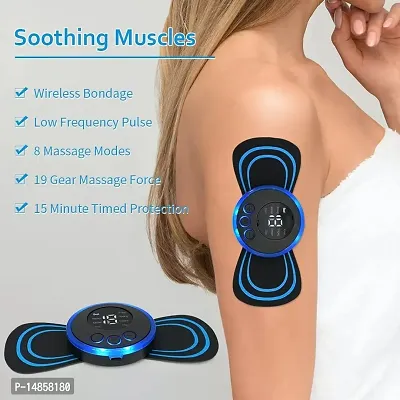 Mini Massage Machine mini massager portable rechargeable full body massager for pain relief with 8 Mode Ems neck cervical massager (Body Massager) (VIB-MASS)-thumb5