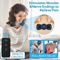 Mini Massage Machine mini massager portable rechargeable full body massager for pain relief with 8 Mode Ems neck cervical massager (Body Massager) (VIB-MASS)-thumb1