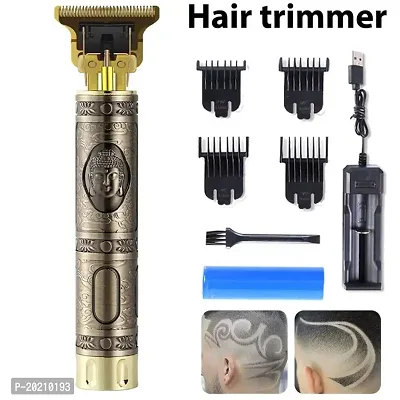 Rechargeable Hair Beard Trimmer for Men T Shape Precision Stainless Steel Sharp Blade Beard Shaver (538)-thumb0