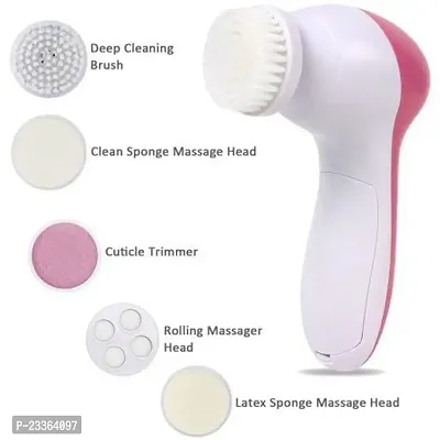 FIVE IN ONE MASSAGER DOCTOR RECOMMONDED FACE MASSAGER BEST AND SAFE FACE MASSAGER (WHITE)