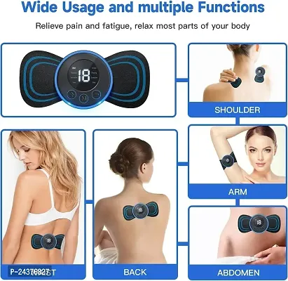 Mini Massage Machine mini massager portable rechargeable full body massager for pain relief with 8 Mode Ems neck cervical massager (Body Massager) (VIB-MASS)-thumb3