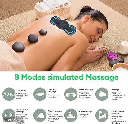 Mini Massage Machine mini massager portable rechargeable full body massager for pain relief with 8 Mode Ems neck cervical massager (Body Massager) (VIB-MASS)-thumb2