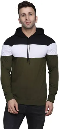 Reliable Blend Self Pattern Hooded Tees For Men