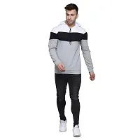 Reliable Cotton Blend Self Pattern Hooded Tees For Men-thumb2