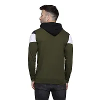 Reliable Cotton Blend Self Pattern Hooded Tees For Men-thumb1