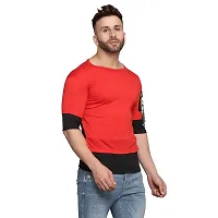 Men Colorblock Round Neck Cotton Blend-thumb1