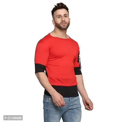 Men Colorblock Round Neck Cotton Blend-thumb2