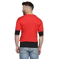 Men Colorblock Round Neck Cotton Blend-thumb3