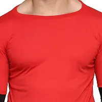 Men Colorblock Round Neck Cotton Blend-thumb4