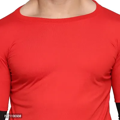 Men Colorblock Round Neck Cotton Blend-thumb5