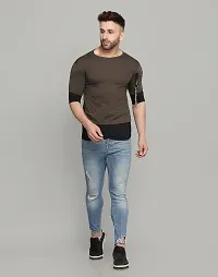 Men Colorblock Round Neck Cotton Blend-thumb3