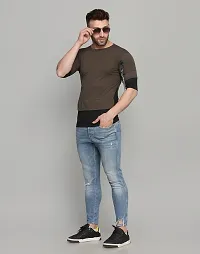 Men Colorblock Round Neck Cotton Blend-thumb4