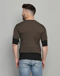 Men Colorblock Round Neck Cotton Blend-thumb1