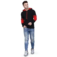 Reliable Cotton Blend Self Pattern Hooded Tees For Men-thumb4