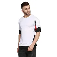 Trendy Color Block Cotton Oversize Round Neck T-Shirt for Men-thumb4