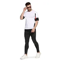 Trendy Color Block Cotton Oversize Round Neck T-Shirt for Men-thumb1