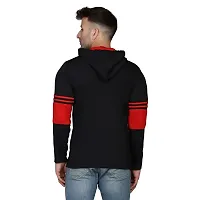 Trendy Designer Cotton Hood Men Colorblock Cotton Blend T-Shirt-thumb1