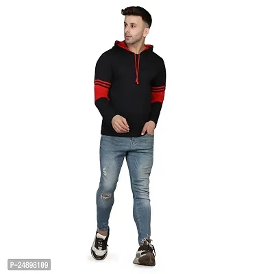 Trendy Designer Cotton Hood Men Colorblock Cotton Blend T-Shirt-thumb3