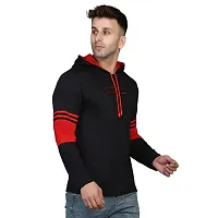 Trendy Designer Cotton Hood Men Colorblock Cotton Blend T-Shirt-thumb3