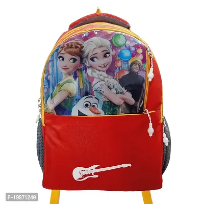 Stylish Latest Design School Bag for Girls and Boys (Size - 16times;11times;6 Inch) Red 25 Liter Barbie and Motu Patlu