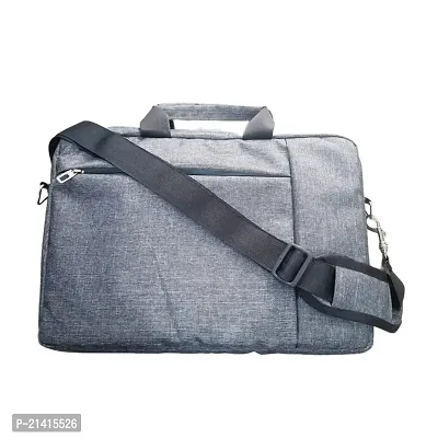 Laptop Messenger Bag with Adjustable Shoulder Strap, Padded Compartment  Storage Pockets, Lightweight, Water-Resistant, Travel-Friendly, Fits Up To 15.6 Laptops (Unisex,Grey)-thumb0