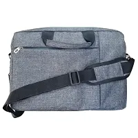 Laptop Messenger Bag with Adjustable Shoulder Strap, Padded Compartment  Storage Pockets, Lightweight, Water-Resistant, Travel-Friendly, Fits Up To 15.6 Laptops (Unisex,Grey)-thumb1