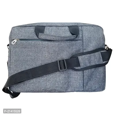 Laptop Messenger Bag with Adjustable Shoulder Strap, Padded Compartment  Storage Pockets, Lightweight, Water-Resistant, Travel-Friendly, Fits Up To 15.6 Laptops (Unisex,Grey)-thumb2