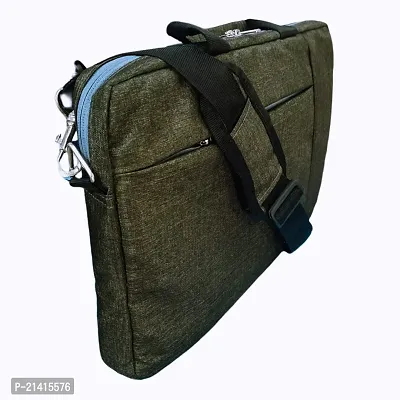 Laptop Messenger Bag with Adjustable Shoulder Strap, Padded Compartment  Storage Pockets, Lightweight, Water-Resistant, Travel-Friendly, Fits Up To 15.6 Laptops (Unisex,GREEN)