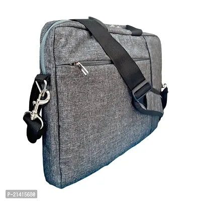 KismatBazar Laptop Messenger Bag with Adjustable Shoulder Strap, Padded Compartment  Storage Pockets, Lightweight, Water-Resistant, Travel-Friendly, Fits Up To 15.6 Laptops (Unisex,Grey)-thumb0