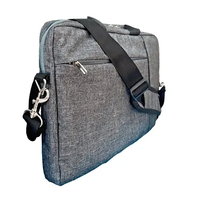 KismatBazar Laptop Messenger Bag with Adjustable Shoulder Strap, Padded Compartment  Storage Pockets, Lightweight, Water-Resistant, Travel-Friendly, Fits Up To 15.6 Laptops (Unisex,Grey)