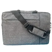 KismatBazar Laptop Messenger Bag with Adjustable Shoulder Strap, Padded Compartment  Storage Pockets, Lightweight, Water-Resistant, Travel-Friendly, Fits Up To 15.6 Laptops (Unisex,Grey)-thumb1