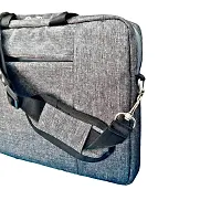 KismatBazar Laptop Messenger Bag with Adjustable Shoulder Strap, Padded Compartment  Storage Pockets, Lightweight, Water-Resistant, Travel-Friendly, Fits Up To 15.6 Laptops (Unisex,Grey)-thumb2